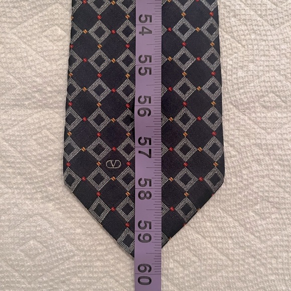 Valentino Carvatte Tie Dark Blue And Silver - Picture 7 of 7